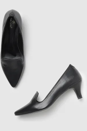 Marc Loire PU Pointed Toe Kitten Pumps