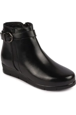 FAUSTO Women Buckle Detail Mid-Top Regular Boots