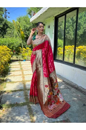 Mitera Woven Design Zari Paithani Saree