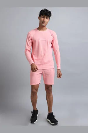 Bushirt Self Design Long Sleeves Sweatshirt With Shorts