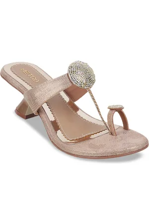 Metro Embellished One Toe Kitten Heels