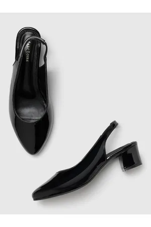 Marc Loire Pointed Toe Block Pumps With Backstrap