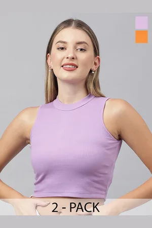 Color Capital Pack of 2 Cropped Cotton Fitted Top