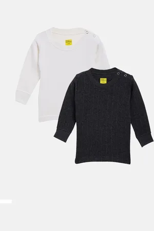 NEVA Kids Pack Of 2 Ribbed Cotton Thermal Tops