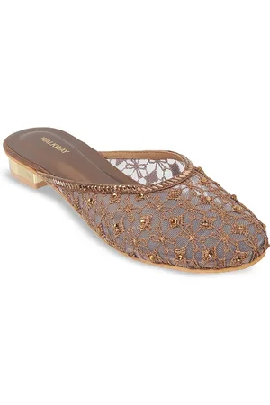 Metro Embellished Round Toe Mules