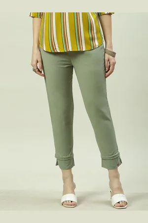 Biba Women Relaxed Straight Leg Cotton Trousers
