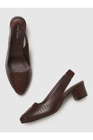 Marc Loire Laser Cuts Block Heel Pumps