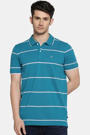 Blackberrys Striped Polo Collar Pure Cotton T-shirt