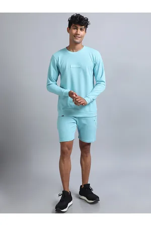 Bushirt Self Design Long Sleeves Sweatshirt With Shorts
