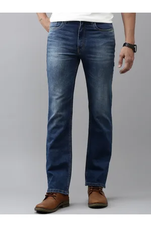 Mast & Harbour Men Bootcut Mid-Rise Light Fade Stretchable Jeans