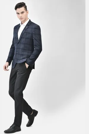 Crimsoune Club Checked Single-Breasted Slim Fit Blazer