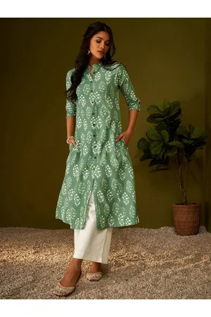 DRESOUL Printed Pure Cotton A-Line Kurta