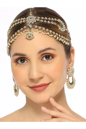 OOMPH Kundan Studded Beaded Jewellery Set