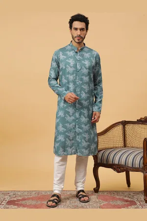 TABARD Abstract Printed Regular Thread Work Pure Cotton Kurta With Churidar