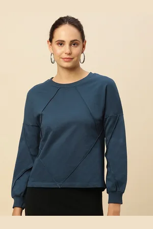 Chemistry Self Design Drop Shoulder Pure Cotton Pullover