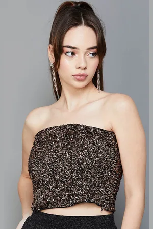 Lifestyle Embellished Off-Shoulder Sleeveless Top