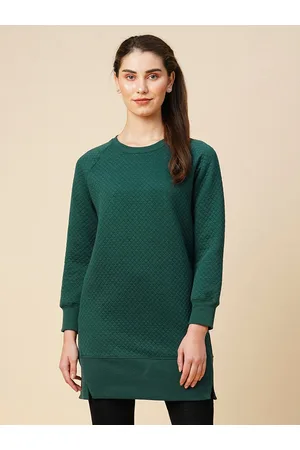 Chemistry Checked Round Neck Long Sleeves Sweatshirt Dress