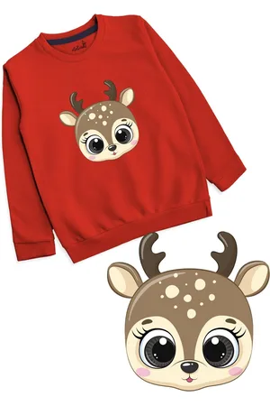 Minicult Kids Printed Christmas Cotton Sweatshirt
