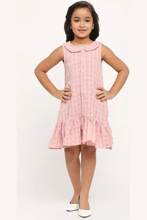 GUFRINA Girls Checked Gathered Detailed A-Line Dress