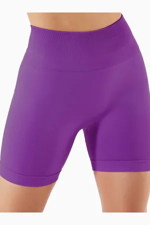 LULU & SKY Women Slim Fit High-Rise Seamless Yoga Sports Shorts
