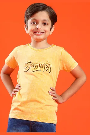 TALES & STORIES Boys Typography Printed Round Neck Cotton T-shirt