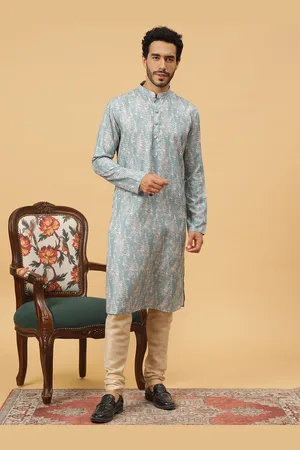 TABARD Abstract Printed Thread Work Pure Cotton Straight Kurta