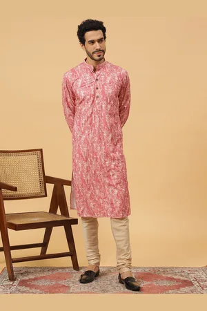 TABARD Abstract Printed Thread Work Pure Cotton Straight Kurta