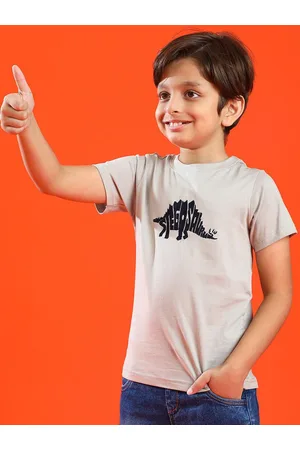 TALES & STORIES Boys Graphic Printed Round Neck Cotton T-shirt