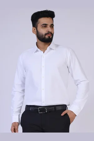 Brown brothers Relaxed Spread Collar Cotton Formal Shirt