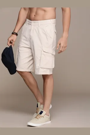 Roadster The Life Co. Men Self Design Checked Cargo Shorts