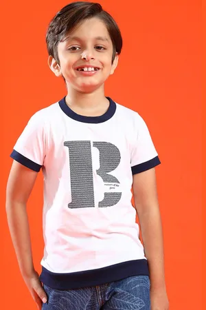 TALES & STORIES Boys Graphic Printed Round Neck Cotton T-shirt