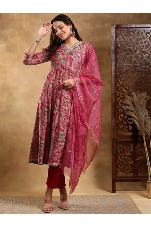 Bani Women Ethnic Motifs Printed Empire Thread Work Kurta With Trousers & Dupatta