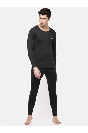 dollar Men Black Solid Thermal Set