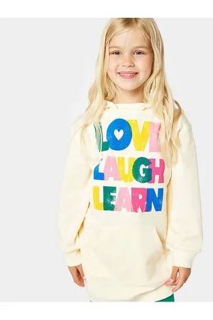 Mothercare Girls Printed Pure Cotton Hooded Jumper Dress
