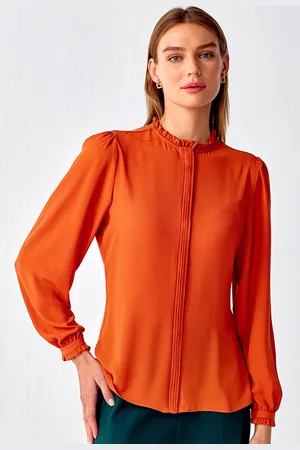 COVER STORY Mandarin Collar Long Sleeves Casual Shirt