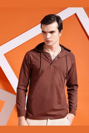 The Indian Garage Co Hooded Neck Long Sleeve Regular Fit T-shirt