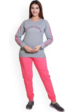WILD WEST Typography Printed Cotton Fleece Tracksuit