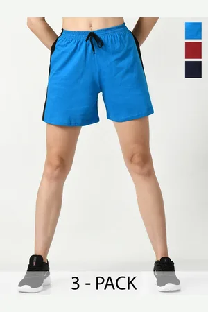 BAESD Women Pack Of 3 High Rise Pure Cotton Shorts