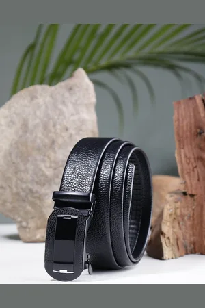 ZEVORA Men Textured Leather Formal Belt
