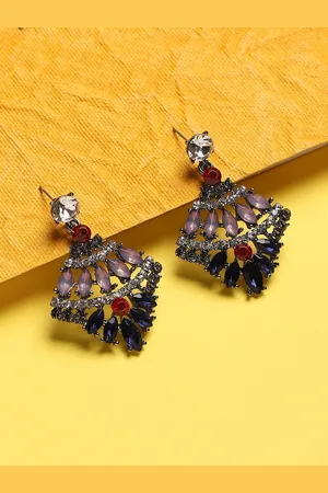 Sangria Silver Plated Drop Earrings