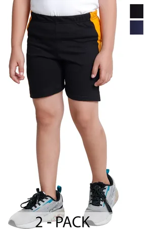 BAESD Boys Pack Of 2 High Rise Cotton Sports Shorts