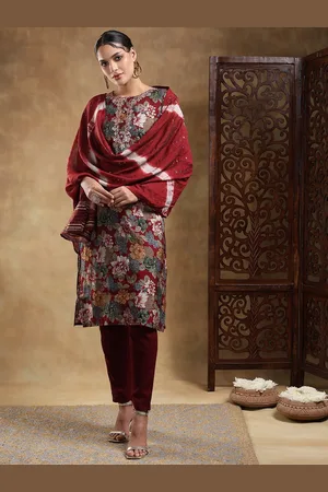 Bani Women Ethnic Motifs Embroidered Floral Printed Regular Kurta with Trousers & Dupatta