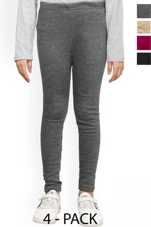 BAESD Girls Pack Of 4 Ankle Length Warm Woolen Leggings