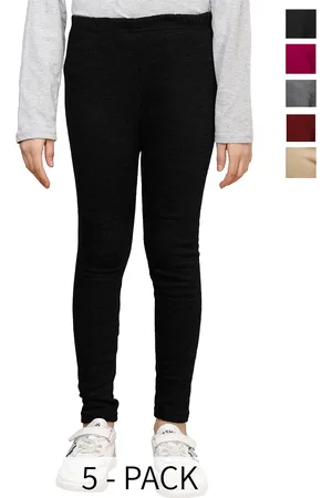 BAESD Girls Pack Of 5 Ankle Length Woollen Leggings