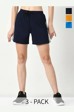 BAESD Women Pack Of 3 High-Rise Pure Cotton Shorts