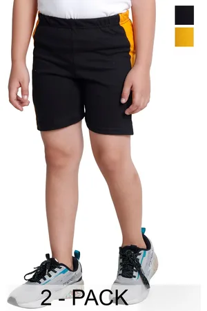 BAESD Boys Pack Of 2 Colourblocked High Rise Cotton Sports Shorts