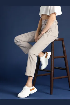 Mast & Harbour Women Straight Fit High-Rise Stretchable Jeans