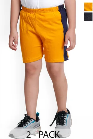 BAESD Boys Pack Of 2 High Rise Cotton Sports Shorts