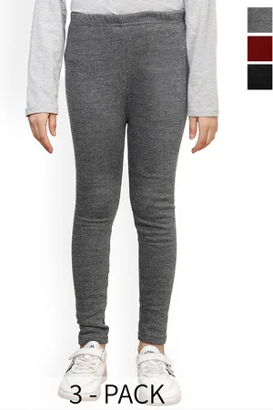 BAESD Girls Pack Of 3 Super Warm Wool Ankle Length Leggings