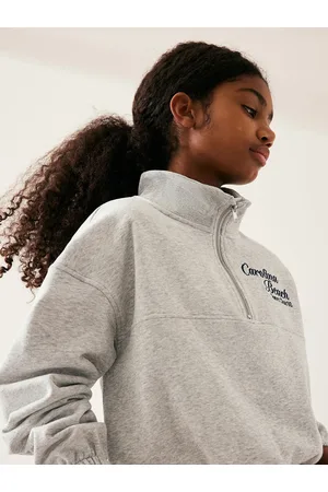 H&M Girls Oversized Zip-Top Sweatshirt